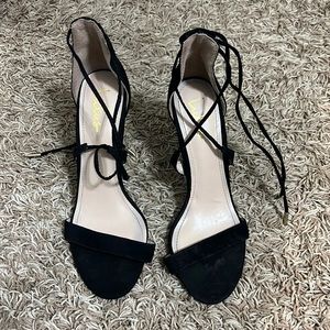 Lulus Black lace up Heels